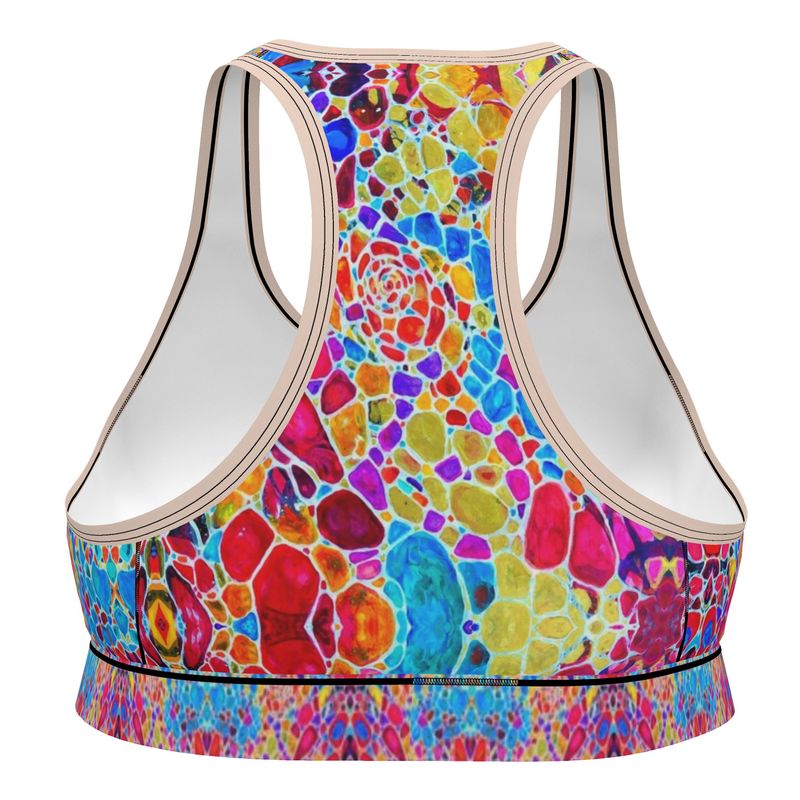 Sports Bra. "Fractals Of Happy"