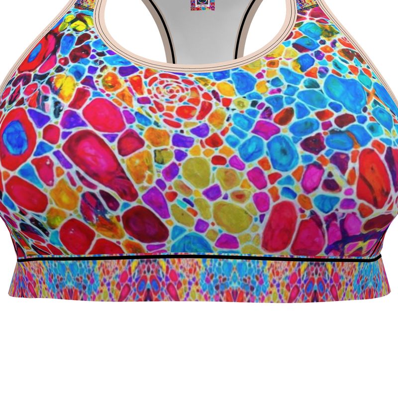 Sports Bra. "Fractals Of Happy"