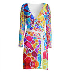 Wrap Dress. "Fractals Of Happy"