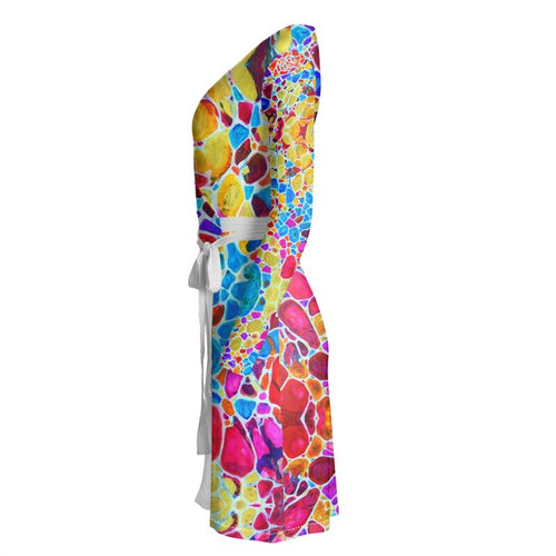 Wrap Dress. "Fractals Of Happy"