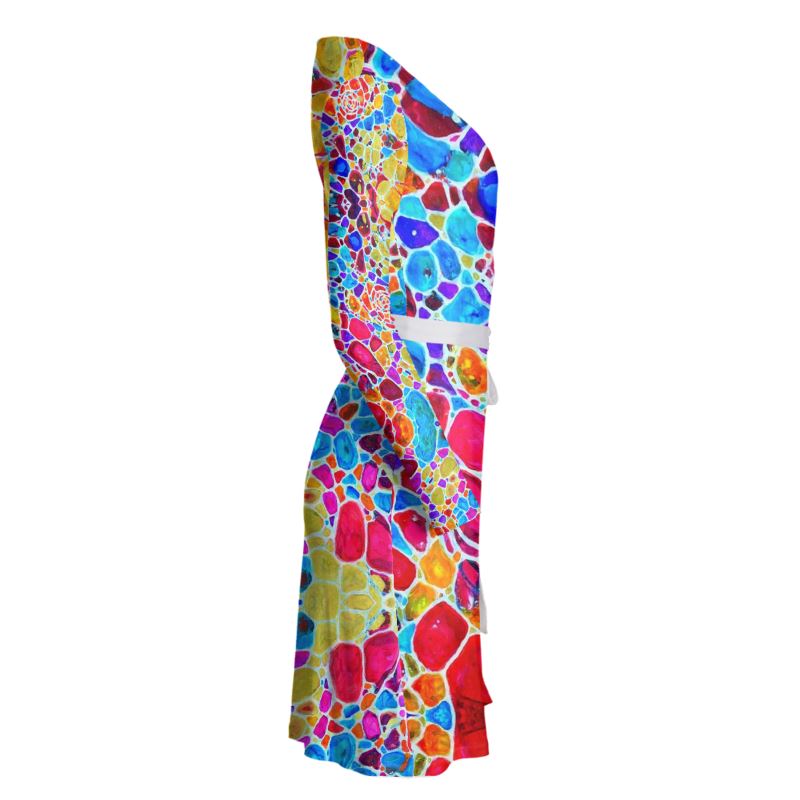 Wrap Dress. "Fractals Of Happy"