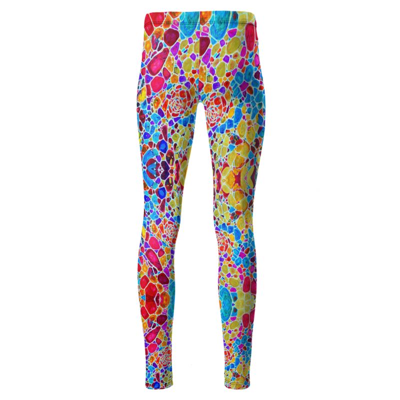 High Waisted Leggings. "Fractals Of Happy"