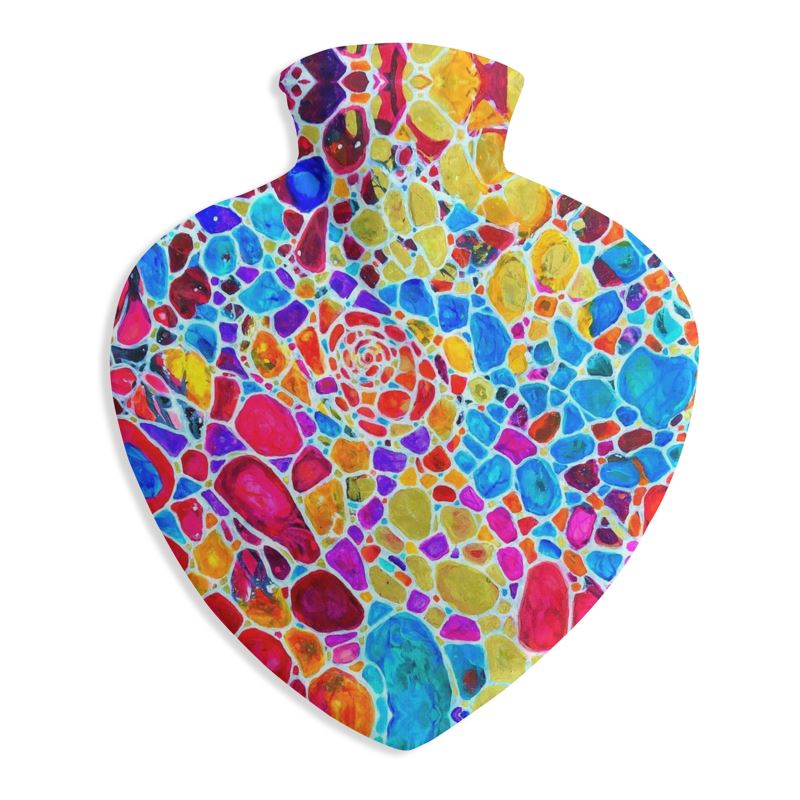 Heart Hot Water Bottle. "Fractals Of Happy".