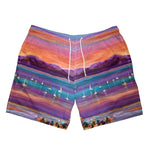 Men's Swimming Shorts. "Vermont Sunset". Series "Serenity"