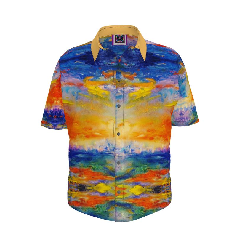 Men's Short Sleeve Shirt. Sunset. Series "Moods"