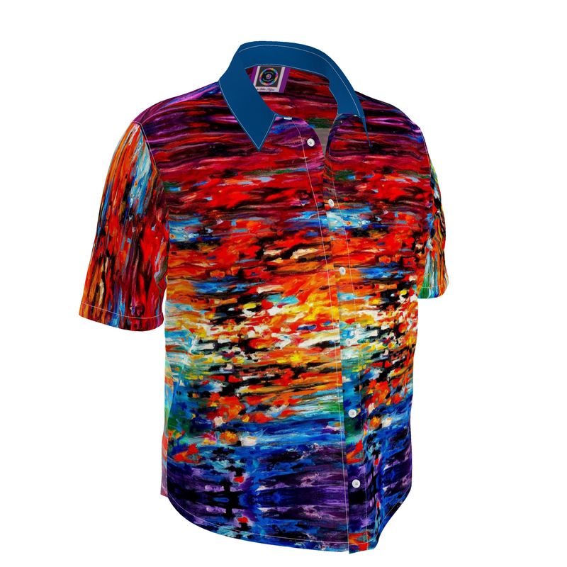 Mens Short Sleeve Shirt. Chroma, Series "Abstract Sunsets"