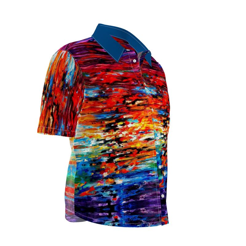 Mens Short Sleeve Shirt. Chroma, Series "Abstract Sunsets"