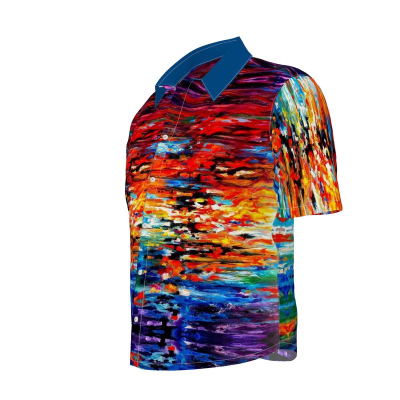 Mens Short Sleeve Shirt. Chroma, Series "Abstract Sunsets"