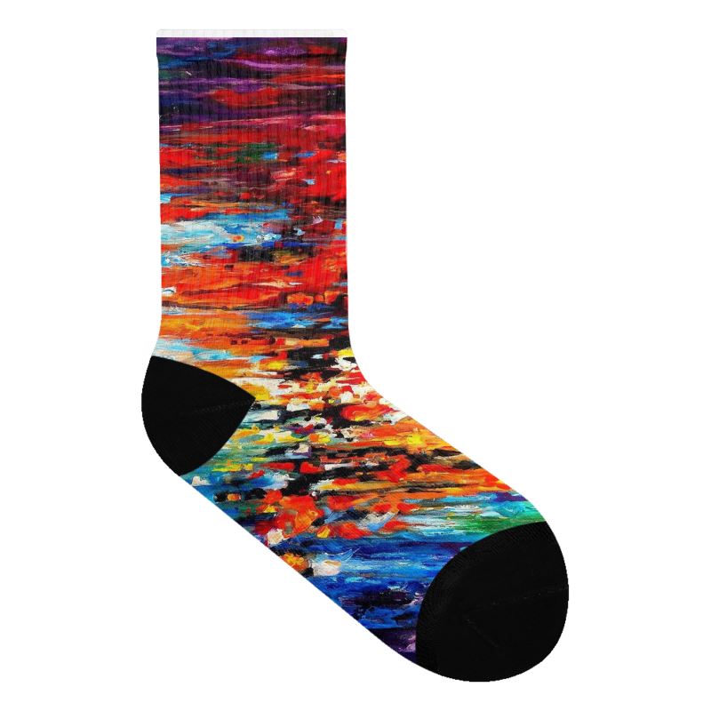 Designer Socks. Artwork "Chroma". Series Abstract Sunsets"