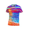 Cut And Sew All Over Print T Shirt. Series "Sunset & Blues"