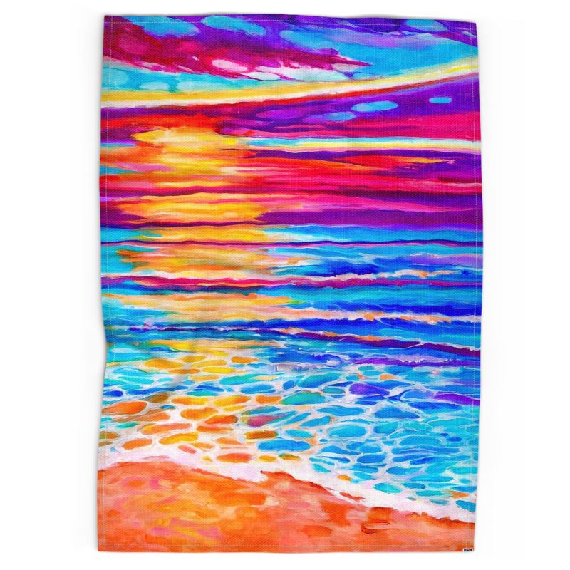 Kitchen Towels. Series "Sunsets & Blues"